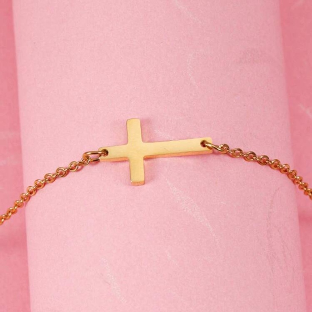 Minimalist Stainless Steel Cross Jewerly Chain Pendant